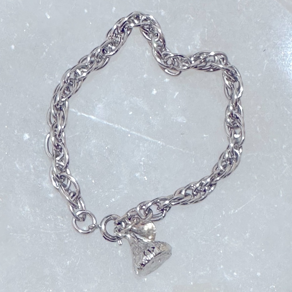 Chocolate Kiss Silvertone Bracelet